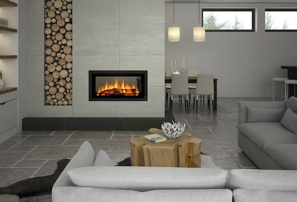 Canature fireplace model and burner configuration for service identification