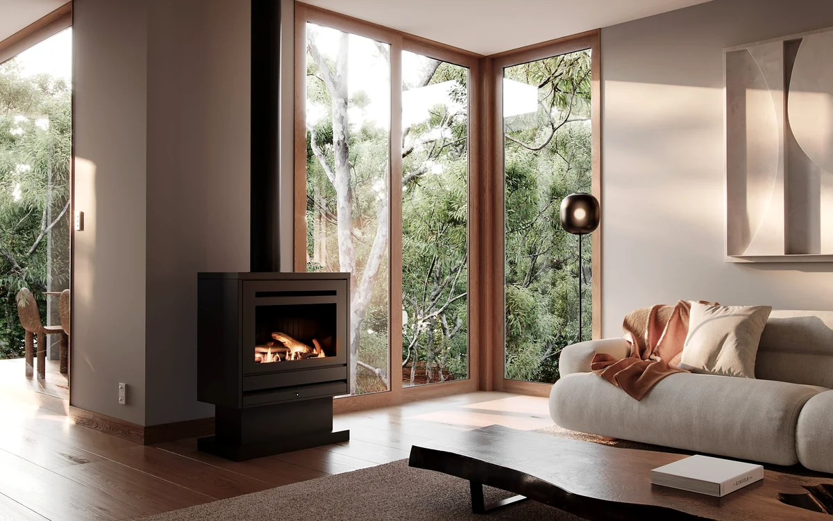Modern fireplace example used for Dovre gas model verification in Gauteng