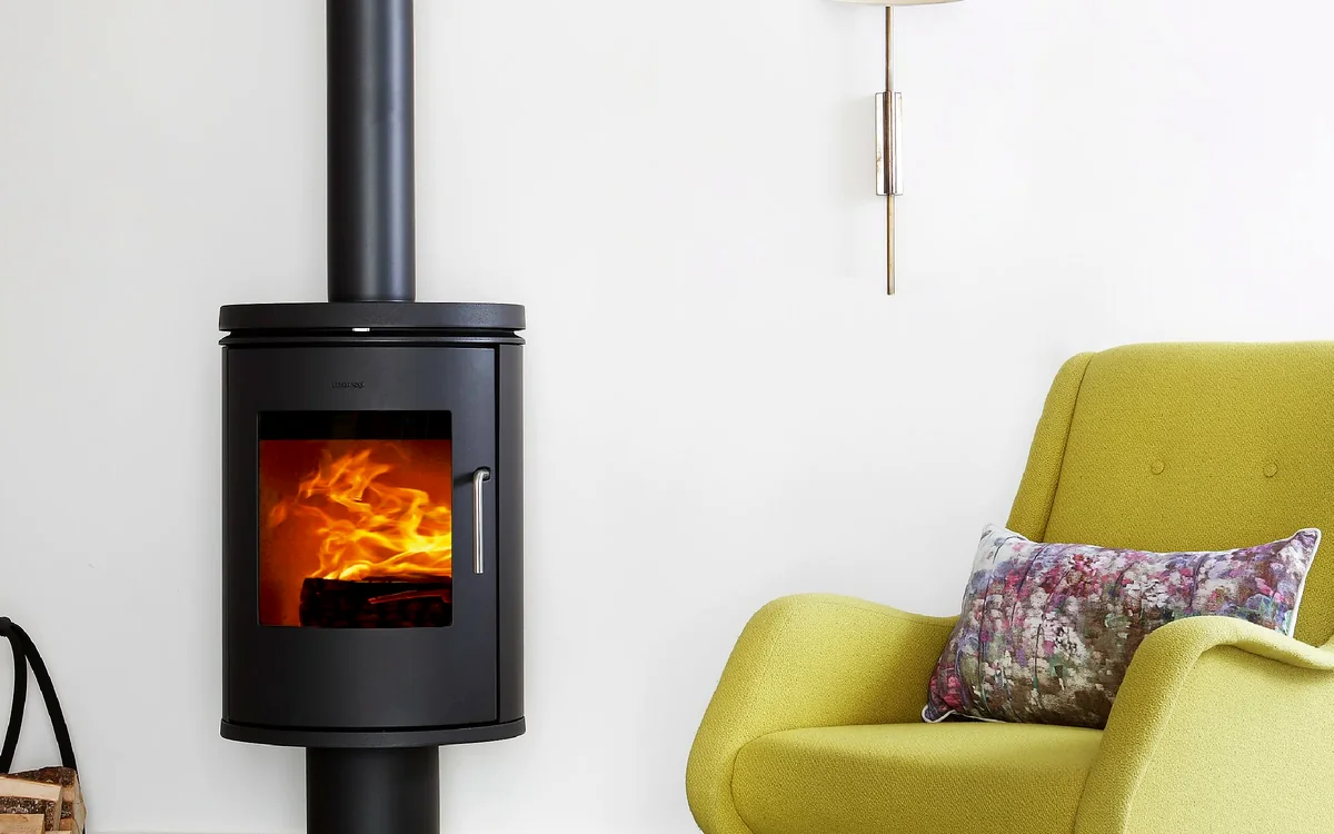 Godin freestanding fireplace for model and fuel-type assessment in Gauteng
