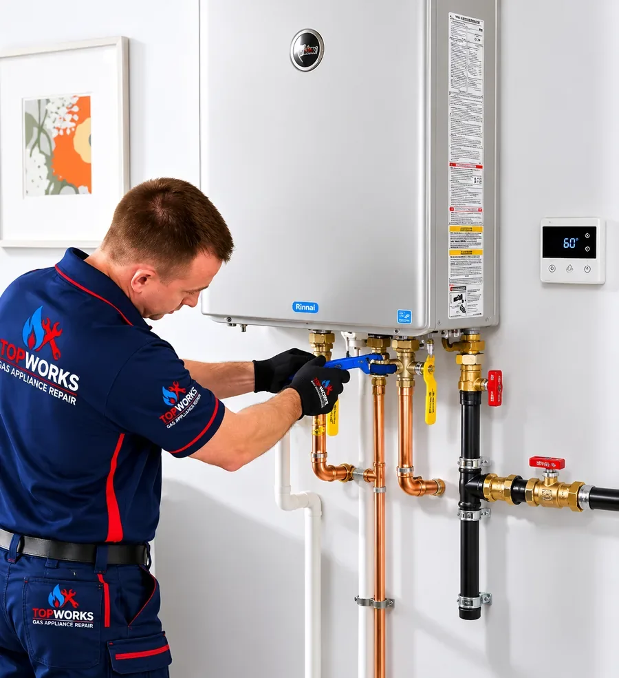 Topworks gas geyser technician serving Midstream